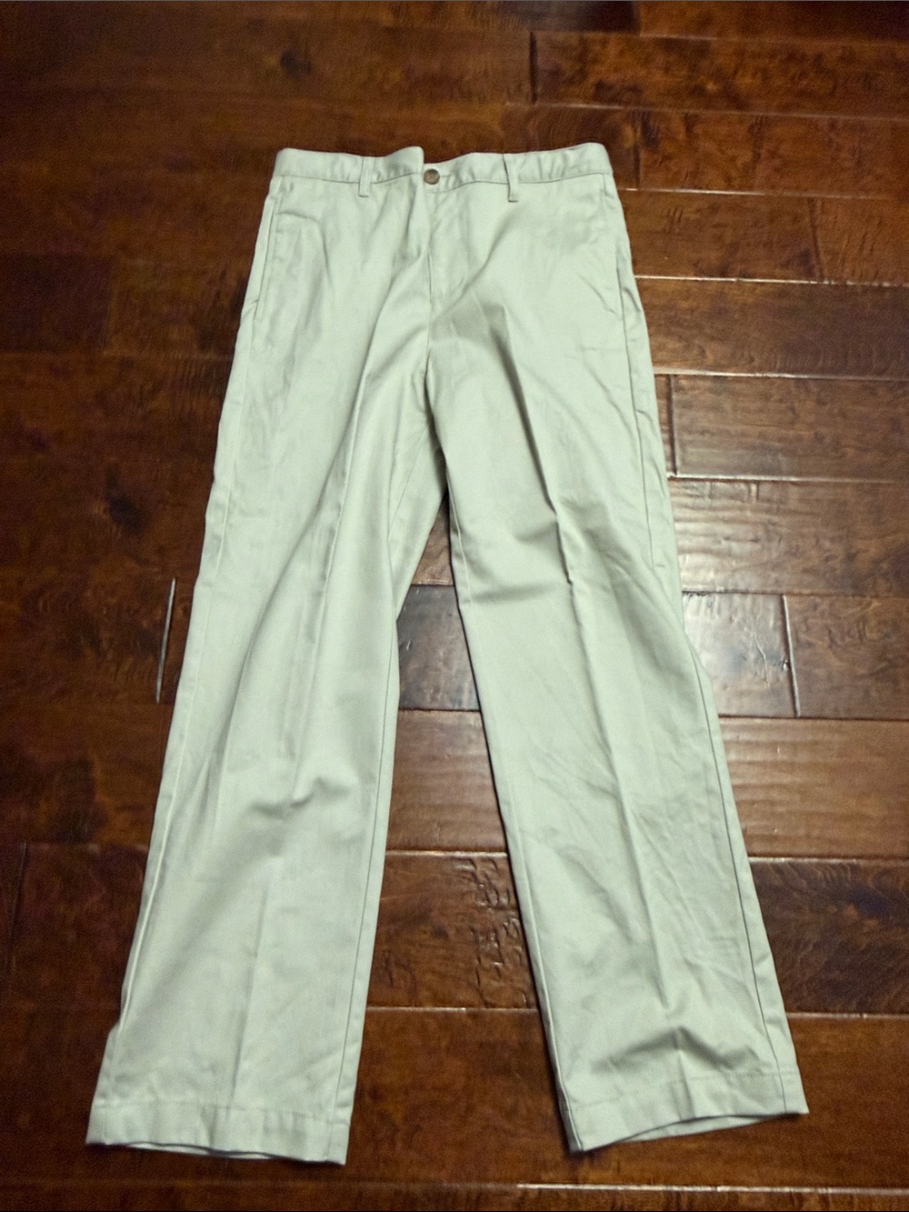 Cat & Jack Men's Light Khaki Flat-Front Chinos